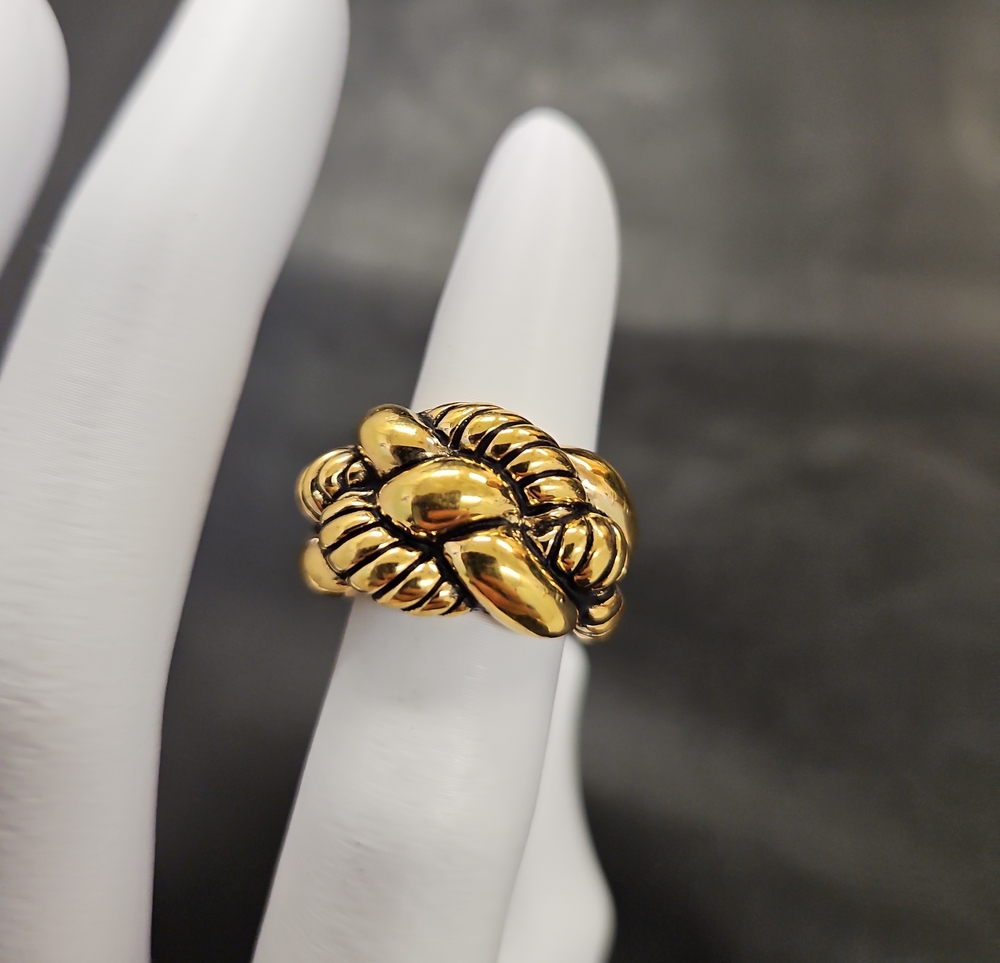 Gold-Tone Knot Statement Ring